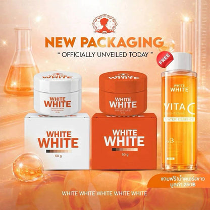 White White Booster Cream Set packaging Thailand whitening brightening skincare bundle