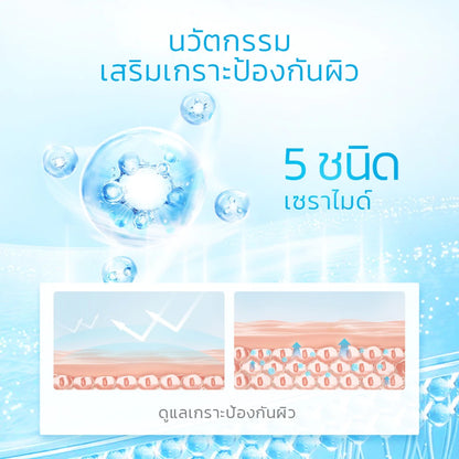 Skintific 5X Ceramide Gel texture close-up 5 ceramides panthenol hyaluronic acid formula