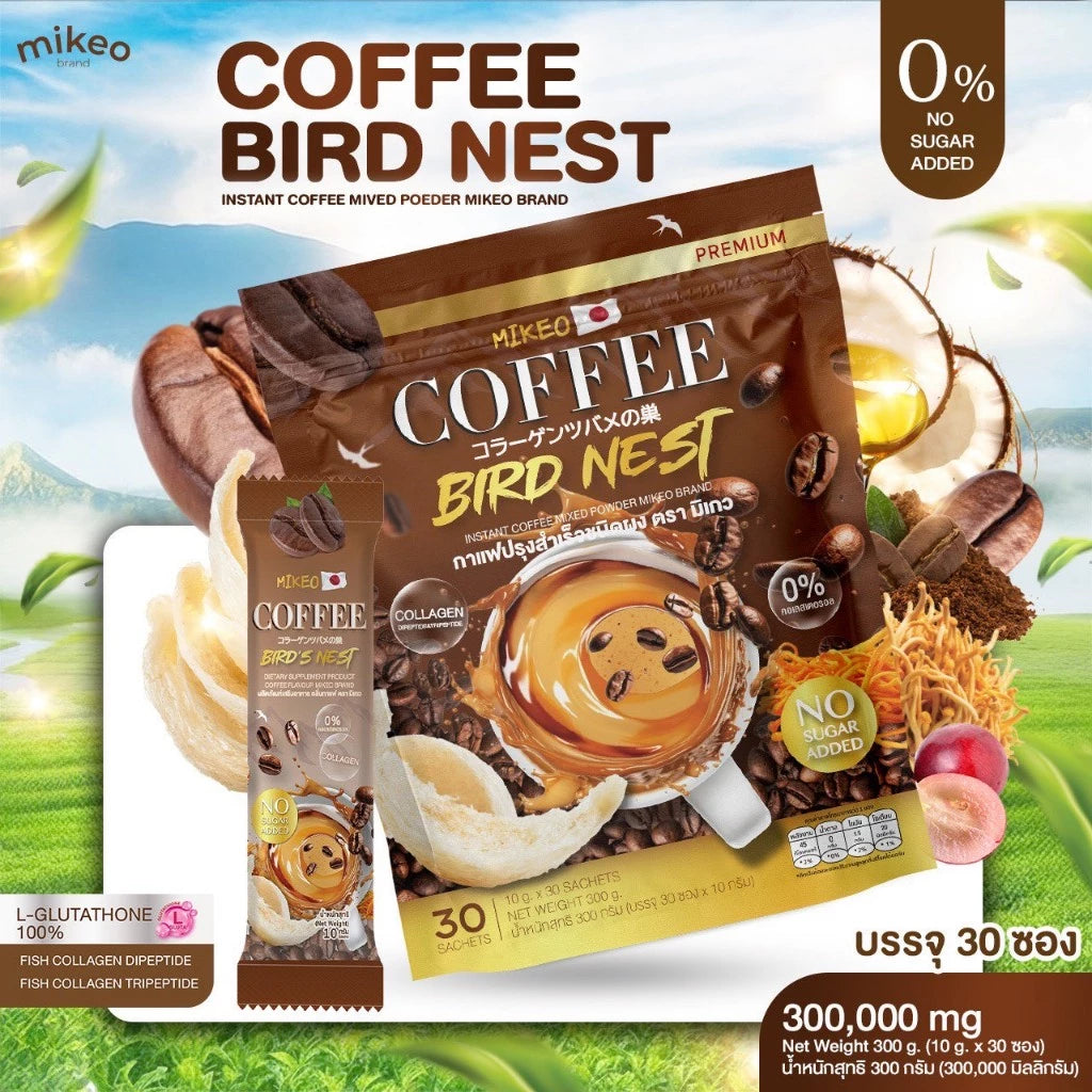 Thai FDA registered Mikeo Coffee Trio for low energy weak immunity dull skin value pack