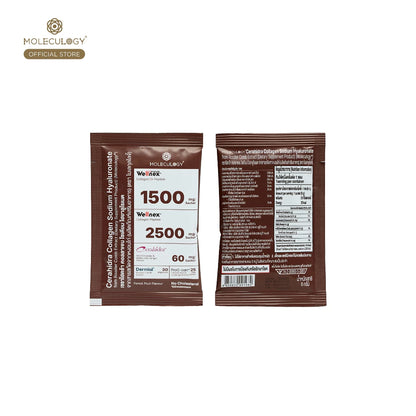 Moleculogy CERAHIDRA Collagen Drink Mix – Wellnex® Collagen Dipeptide PO OG + CeraHidra™ + Liposomal Vitamin C | Forest Fruit | 15 Sachets