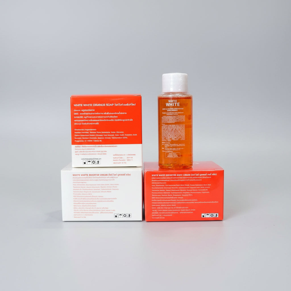 White White Booster Cream texture close-up tranexamic acid niacinamide hyaluronic acid formula
