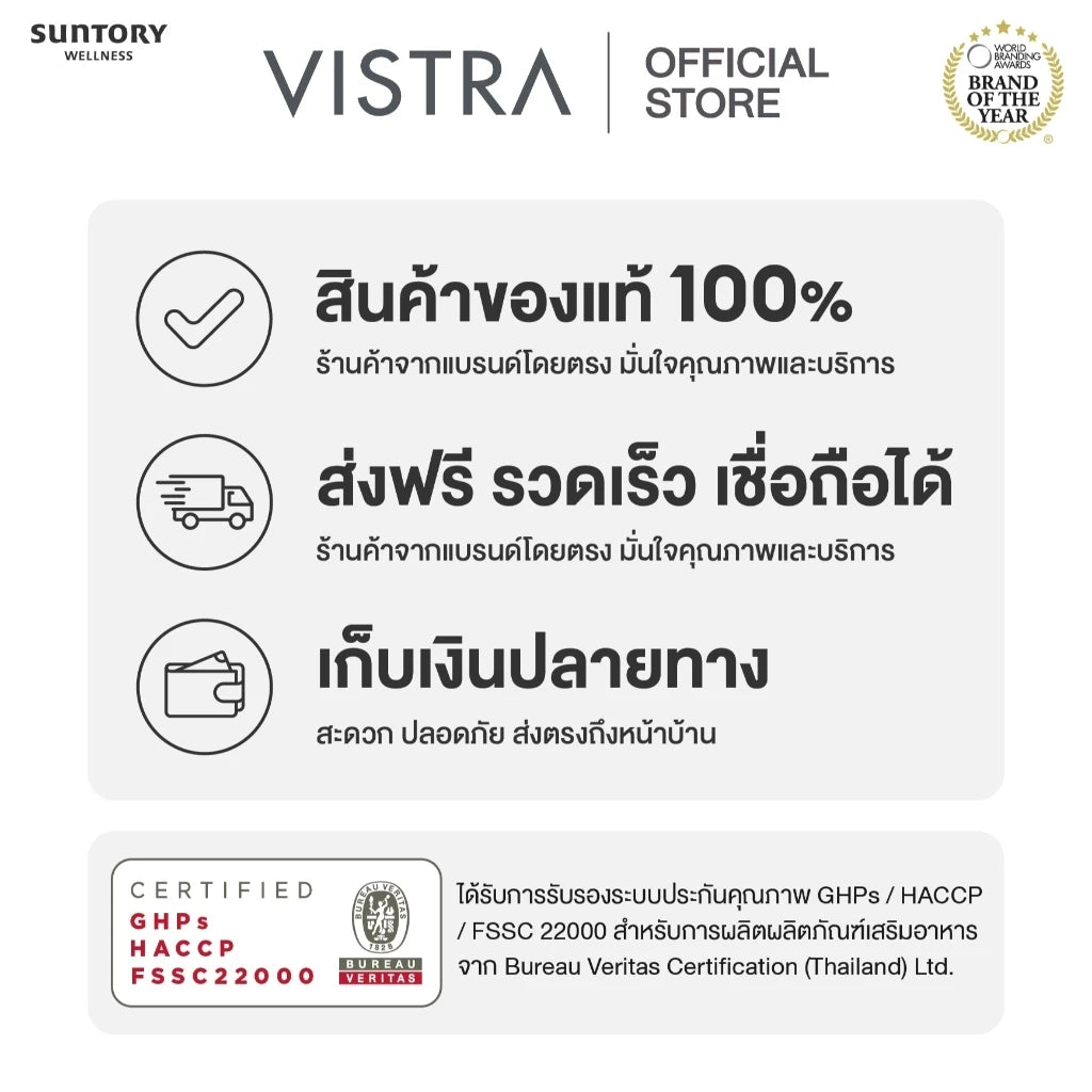 Vistra Magnesium Complex 30 Capsules bottle packaging Thailand magnesium relaxation supplement