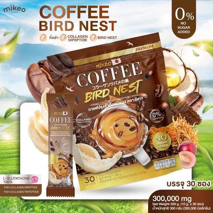 Mikeo Coffee Trio Value Pack packaging Thailand functional coffee cordyceps bird nest collagen bundle